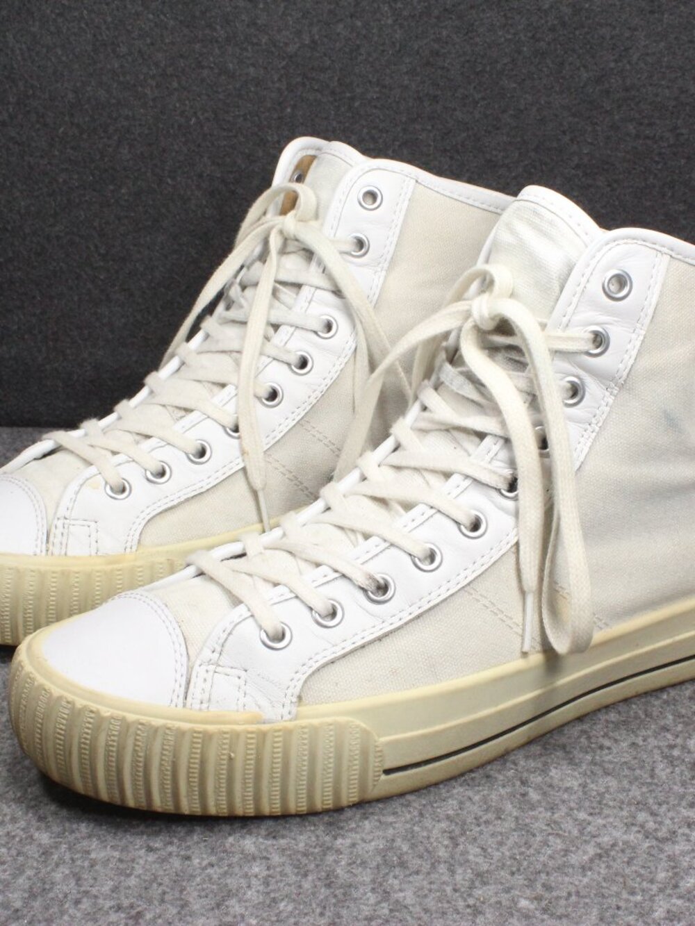 PF Flyers Made in USA Center Hi White High Top Sneakers Men's Size 12